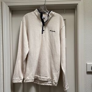 Columbia Beige Button-Up Sweater